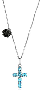 Золотой крсест с топазами 